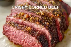CRISPY CORNED BEEF centered hero view, clean and uncluttered