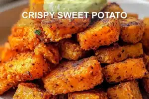 CRISPY SWEET POTATO centered hero view, clean and uncluttered