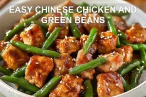 Easy Chinese Chicken and Green Beans: A Delicious Meal EASY CHINESE CHICKEN AND GREEN BEANS centered hero view, clean and uncluttered