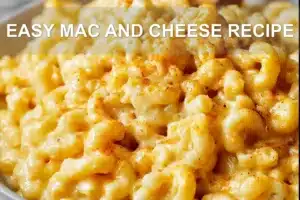 Creamy cavatappi mac and cheese EASY MAC AND CHEESE RECIPE rich melted cheddar close up