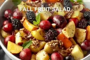 FALL FRUIT SALAD centered hero view, clean and uncluttered