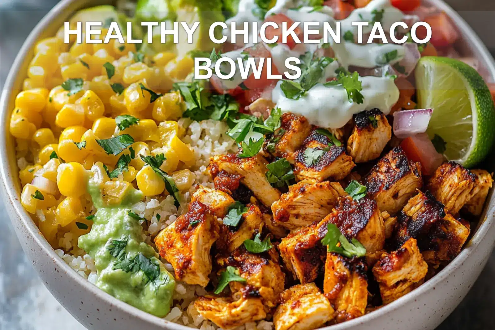 Healthy Chicken Taco Bowls