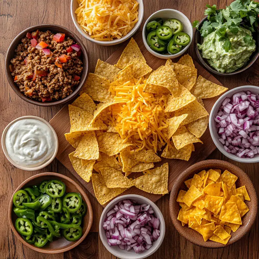 AIR FRYER NACHOS centered hero view, clean and uncluttered