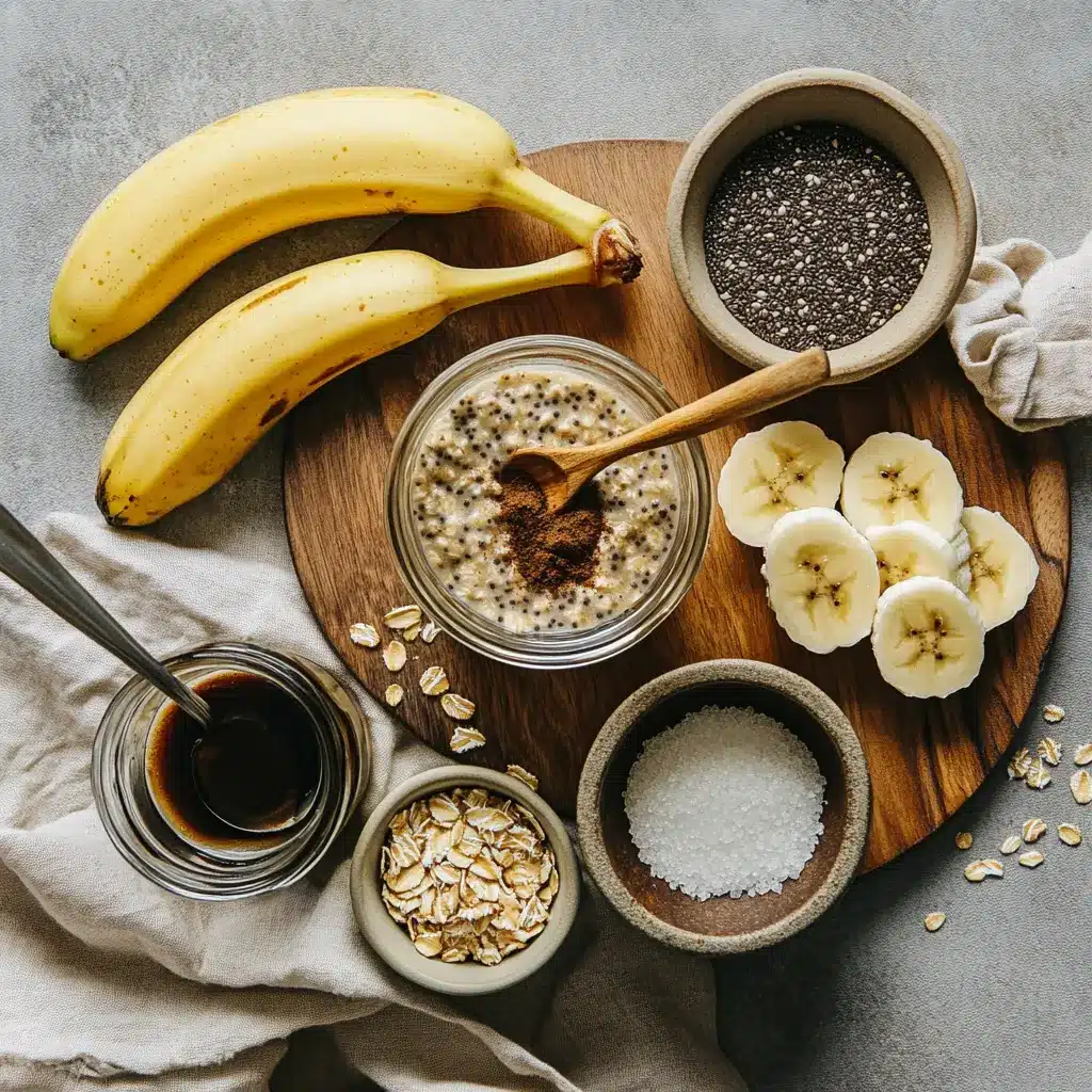 BROWN SUGAR OVERNIGHT OATS creamy banana cinnamon oats in jar warm cozy breakfast