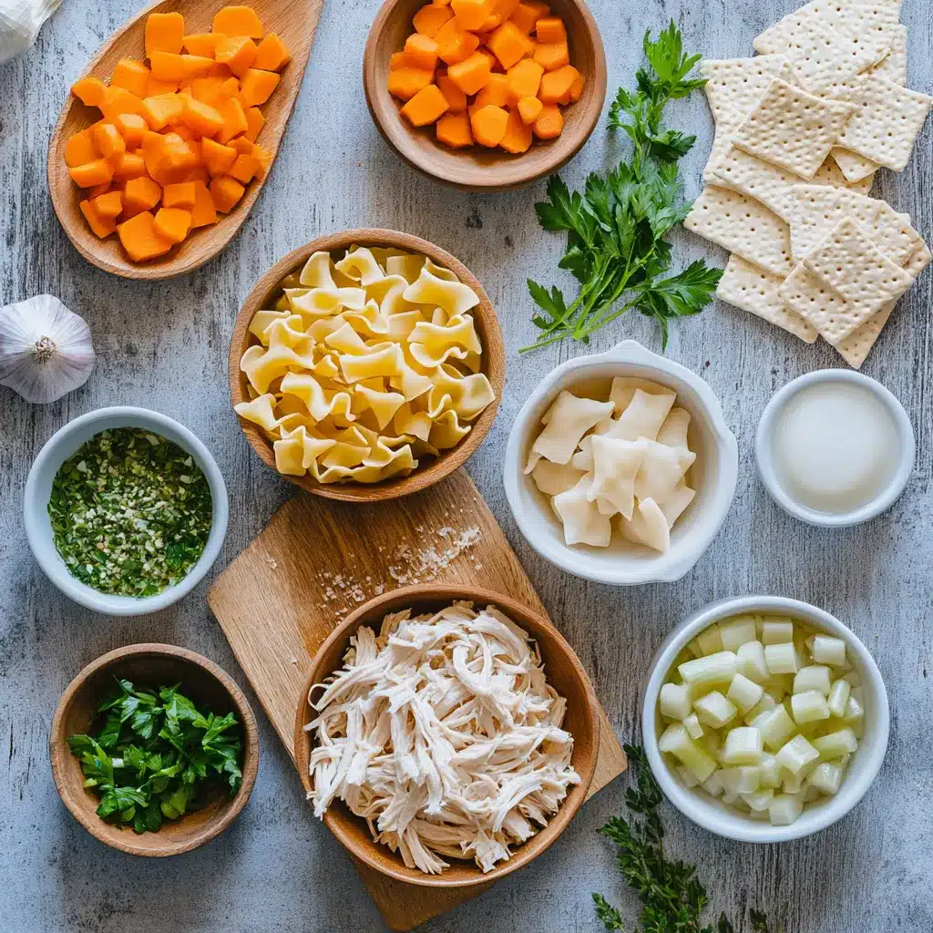 CHICK FIL A CHICKEN NOODLE SOUP RECIPE centered hero view, clean and uncluttered