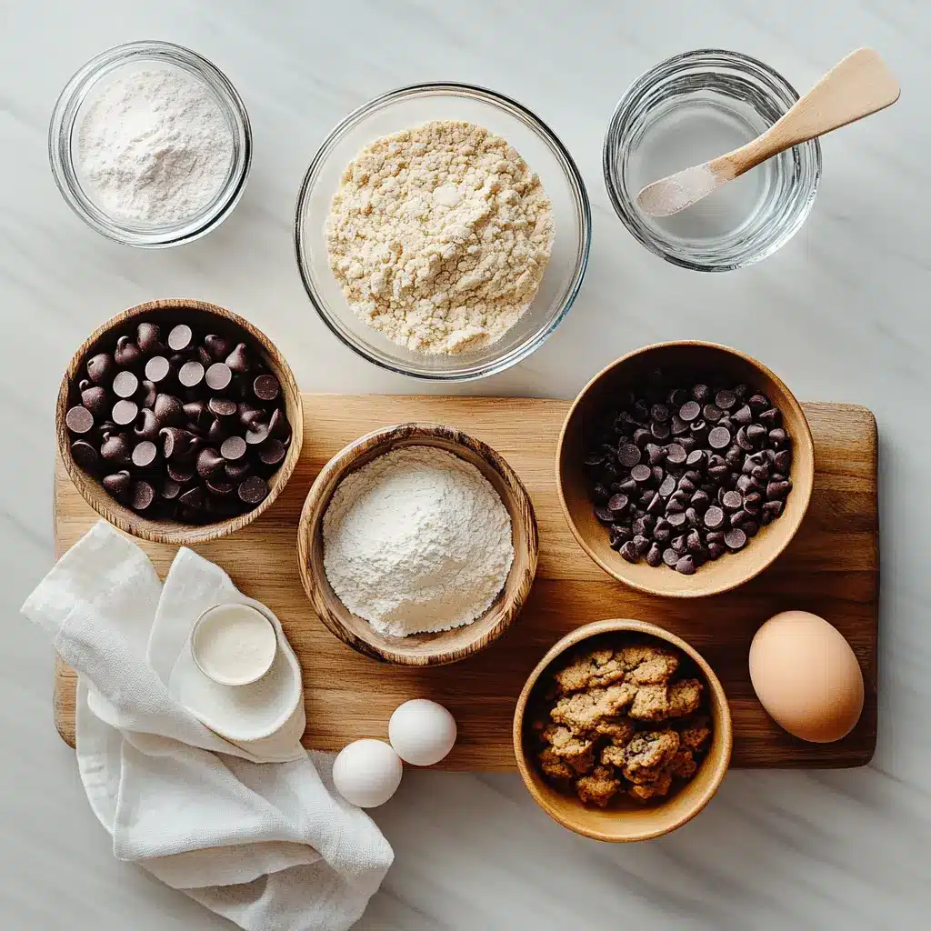 CRISPY AND CHEWY CHOCOLATE CHIP COOKIES hero image warm 3/4 view on white napkin