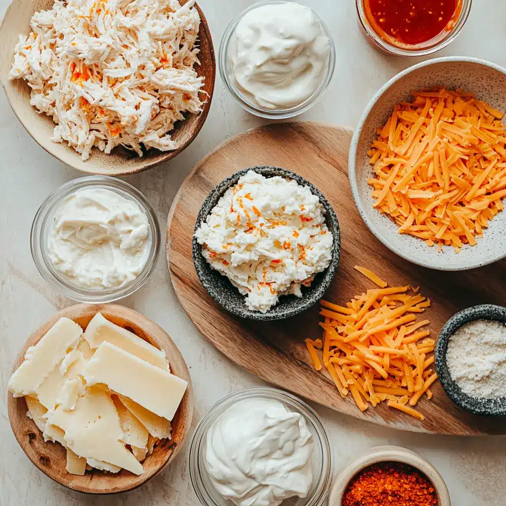 CROCKPOT BUFFALO CHICKEN DIP RECIPE centered hero view, clean and uncluttered