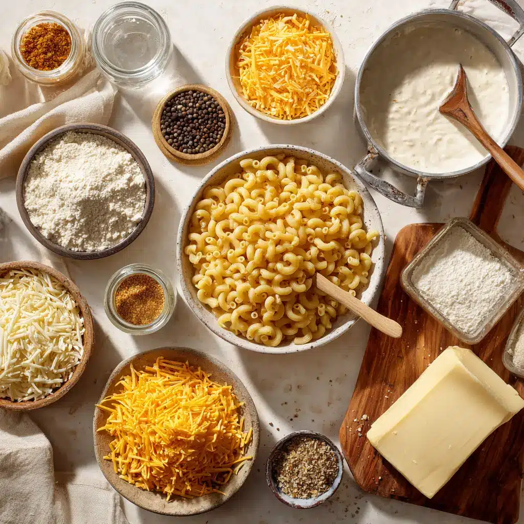 EXTRA CREAMY CLASSIC MAC AND CHEESE close up creamy macaroni with melted cheddar and Monterey Jack