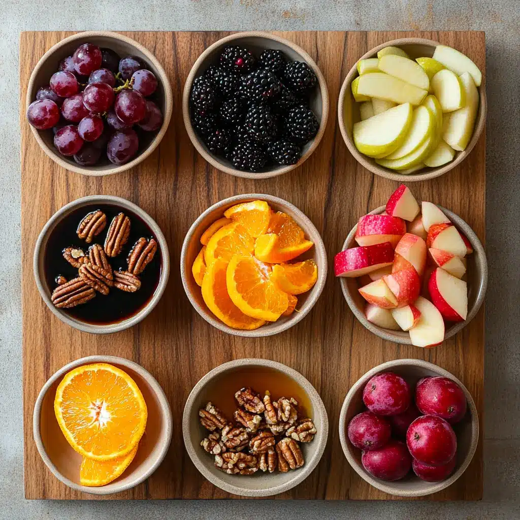 FALL FRUIT SALAD centered hero view, clean and uncluttered