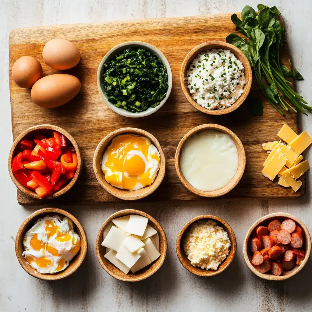 High Protein Baked Egg Bowls: Easy Delicious Meal Prep 2 HIGH PROTEIN BAKED EGG BOWLS centered hero view, clean and uncluttered