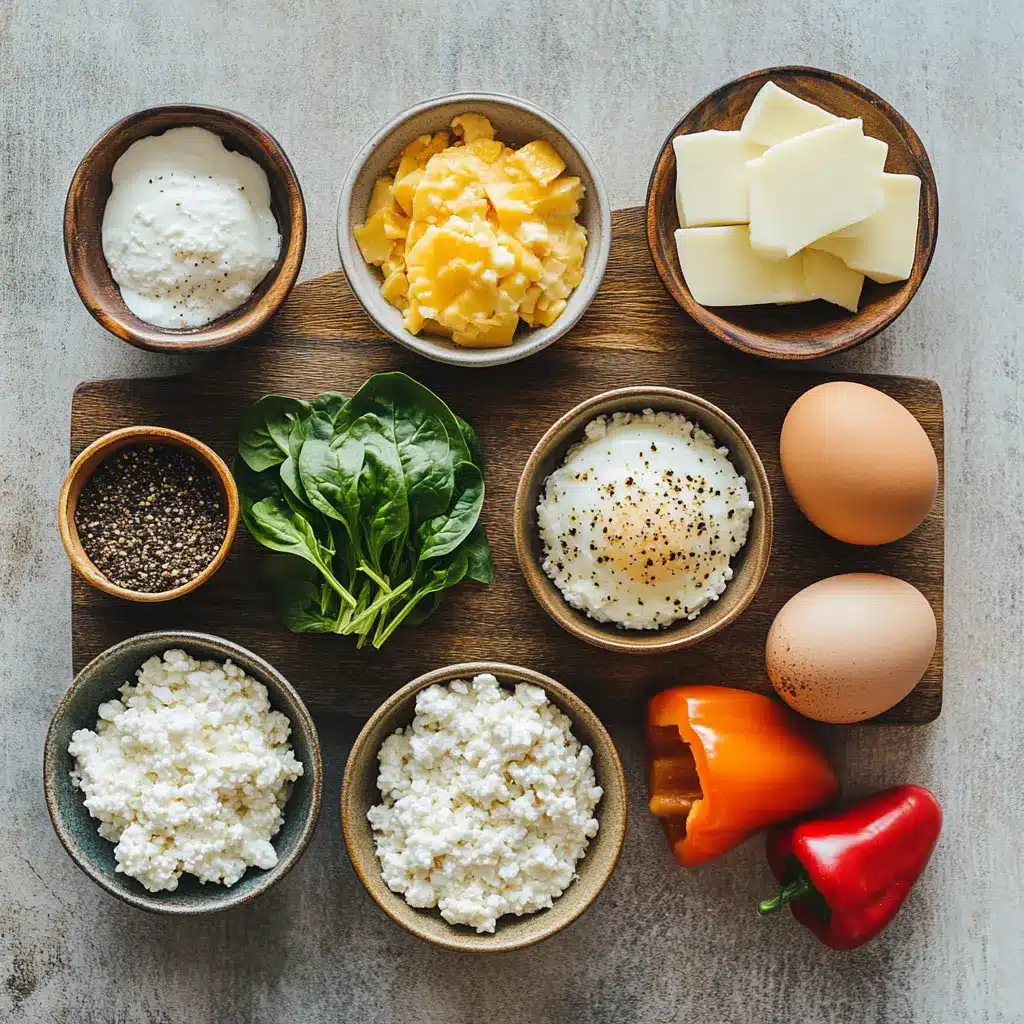 High-Protein Cottage Cheese Egg Bake: Delicious Recipe 2 HIGH PROTEIN COTTAGE CHEESE EGG BAKE centered hero view, clean and uncluttered