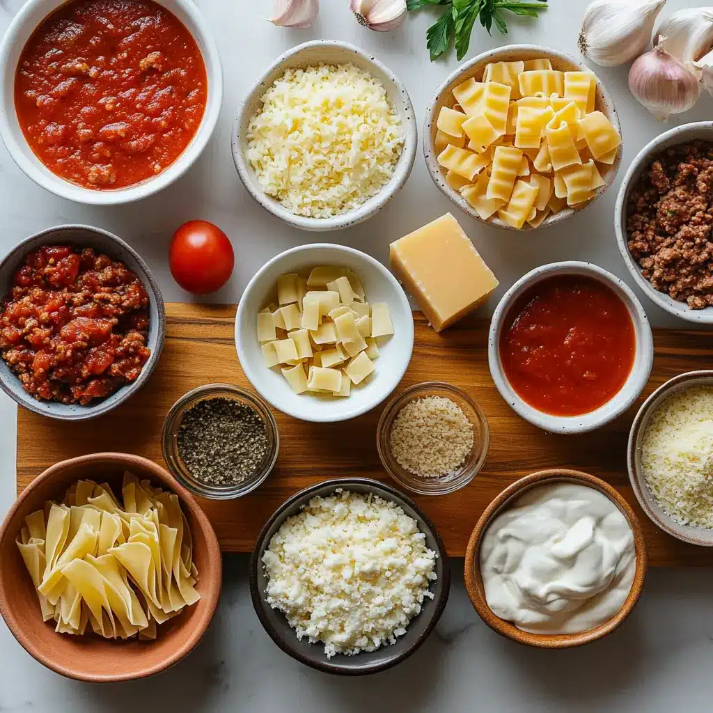 LASAGNA SOUP centered hero view, clean and uncluttered