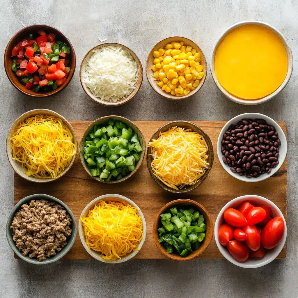 MEXICAN SPAGHETTI SQUASH CASSEROLE centered hero view, clean and uncluttered