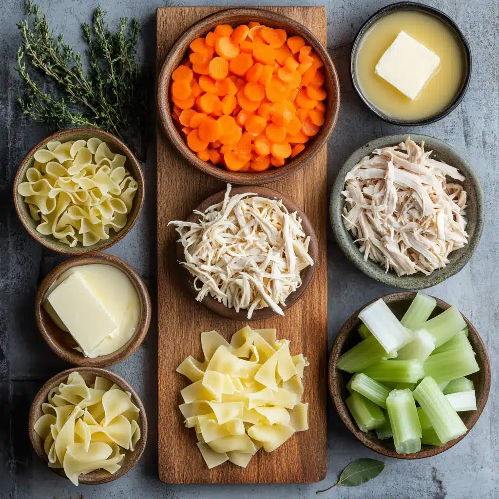 PANERA CHICKEN NOODLE SOUP RECIPE centered hero view, clean and uncluttered