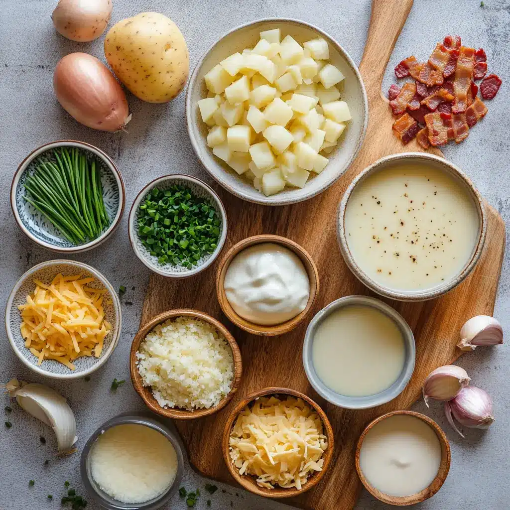 Potato Soup So Creamy Delicious and Easy Recipe 2 POTATO SOUP SO CREAMY centered hero view, clean and uncluttered