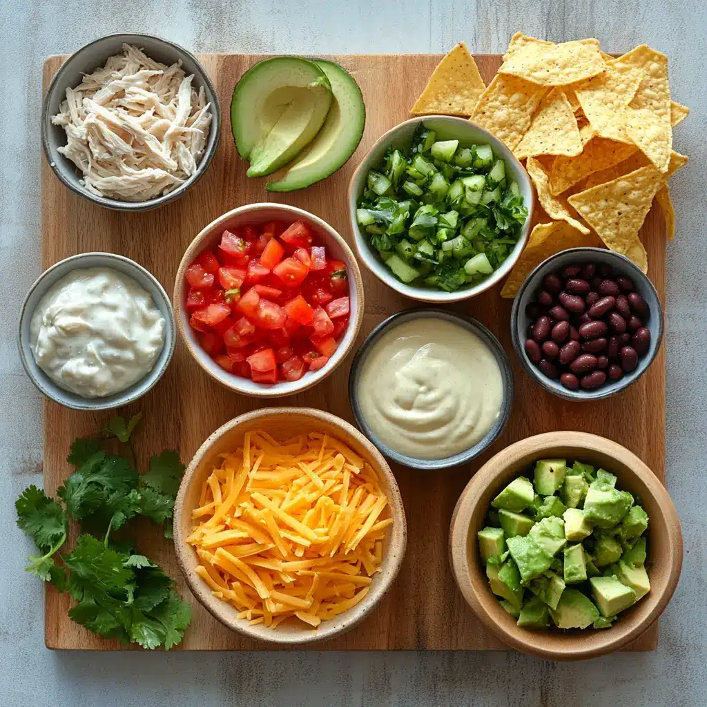 WHITE CHICKEN CHILI RECIPE centered hero view, clean and uncluttered