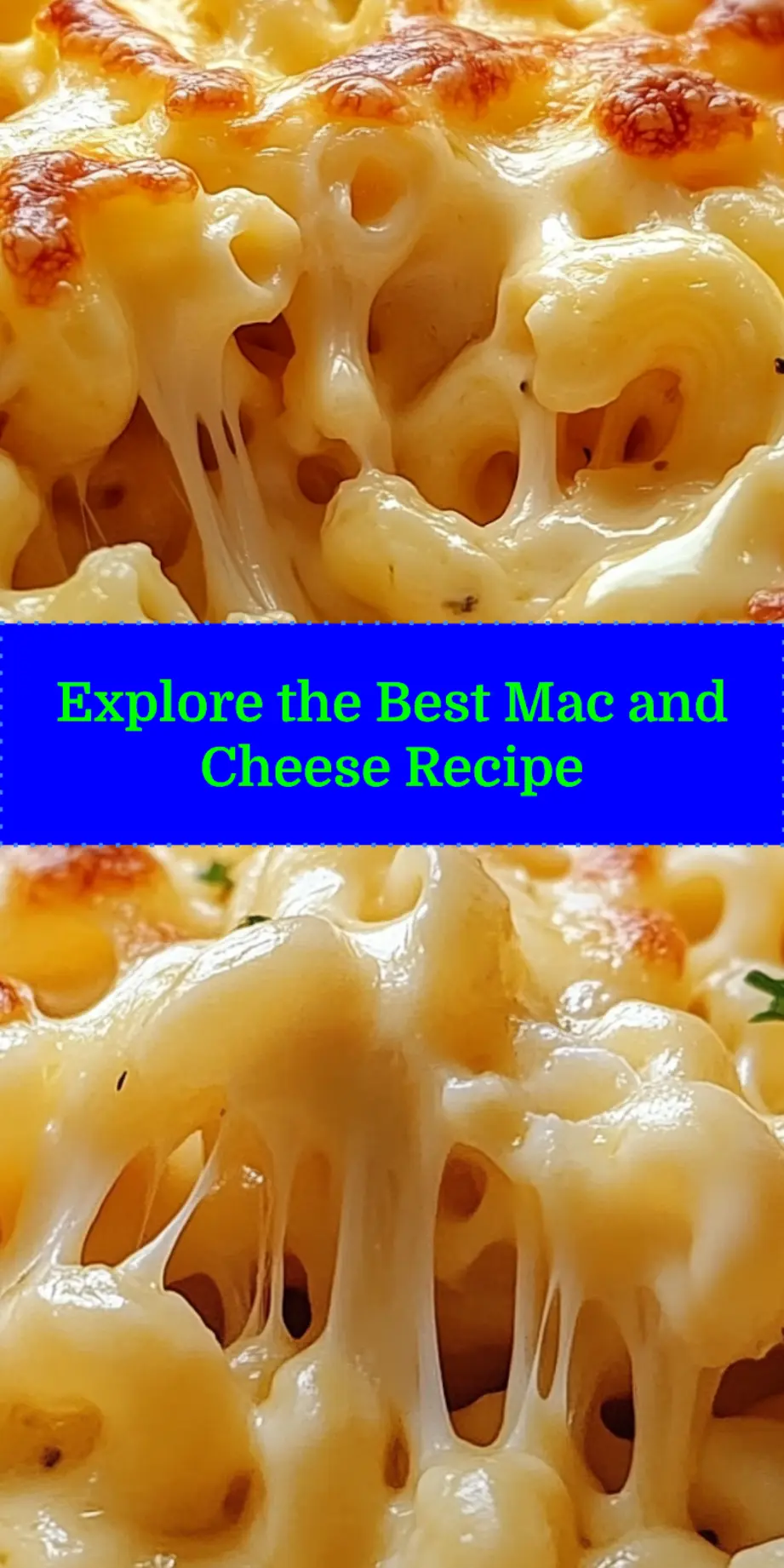 MAC AND CHEESE RECIPE centered hero view, clean and uncluttered_pin