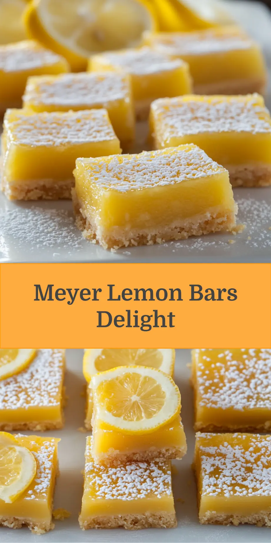 MEYER LEMON BARS centered hero view, clean and uncluttered_pin