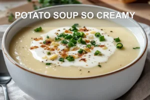 POTATO SOUP SO CREAMY centered hero view, clean and uncluttered
