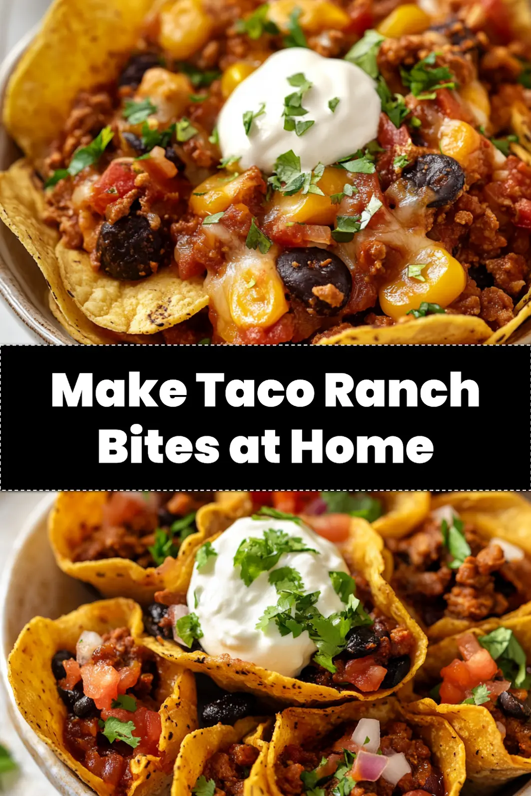 Taco Ranch Bites: Easy and Irresistible Snacks 3 TACO RANCH BITES centered hero view, clean and uncluttered_pin