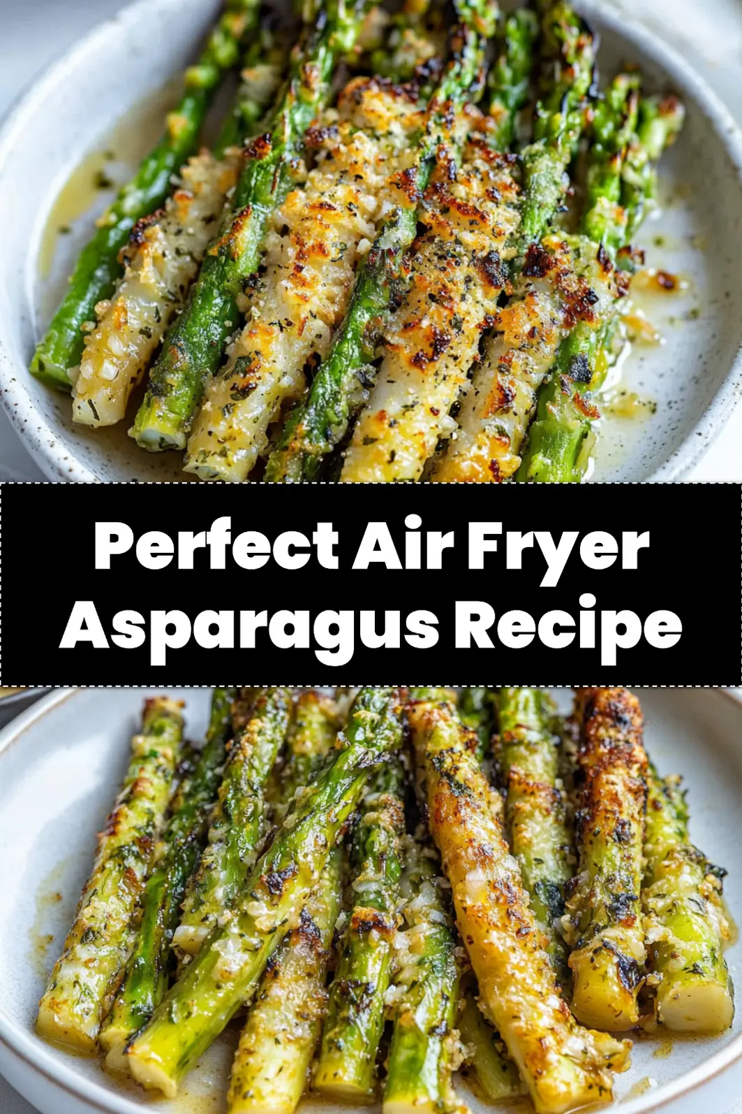 AIR FRYER ASPARAGUS centered hero view, clean and uncluttered