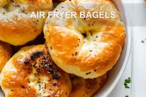 AIR FRYER BAGELS centered hero view, clean and uncluttered