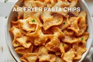 AIR FRYER PASTA CHIPS centered hero view, clean and uncluttered