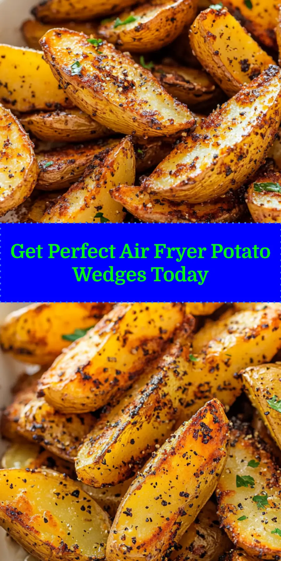 Crispy air fryer potato wedges, perfect for sharing