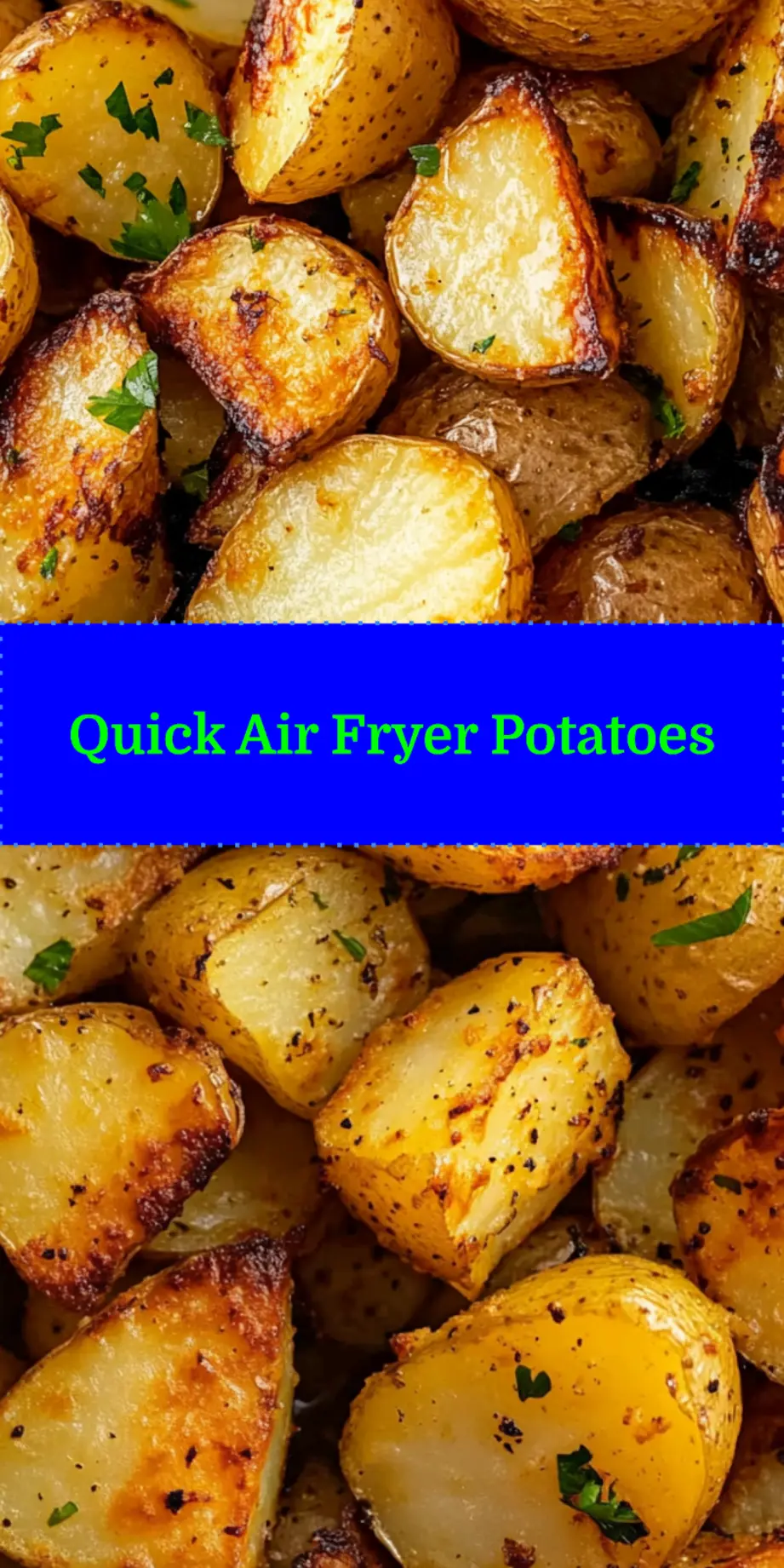 AIR FRYER POTATOES centered hero view, clean and uncluttered_pin