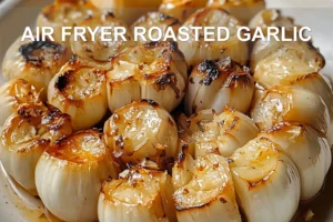AIR FRYER ROASTED GARLIC centered hero view, clean and uncluttered