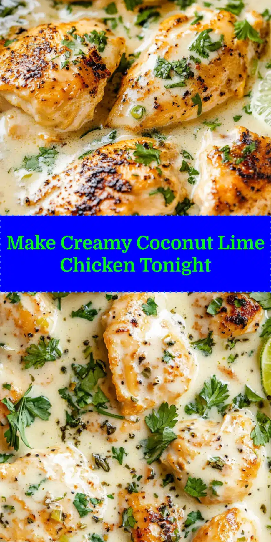 Vibrant Creamy Coconut Lime Chicken dish, perfect for sharing on social media.