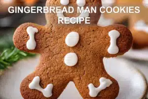 GINGERBREAD MAN COOKIES RECIPE centered hero view, clean and uncluttered