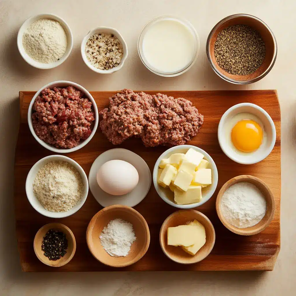 AMISH HAMBURGER STEAK BAKE centered hero view, clean and uncluttered