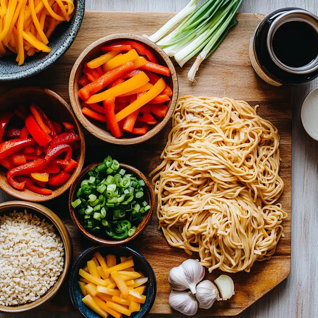 DELICIOUS CHICKEN LO MEIN RECIPE FOR EASY MEALS centered hero view, clean and uncluttered