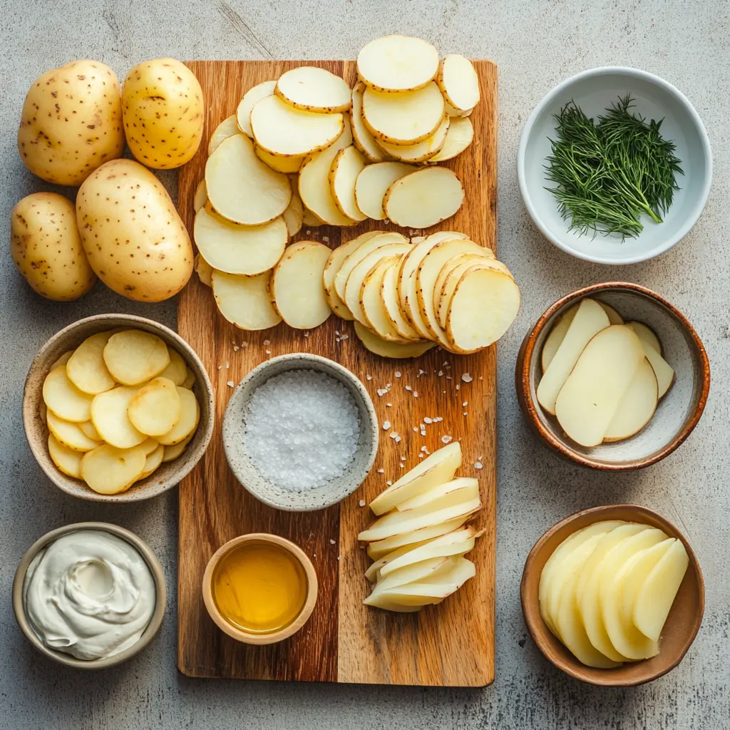 Crispy Air Fryer Sliced Potatoes, golden and perfectly seasoned in a bowl, ready to serve