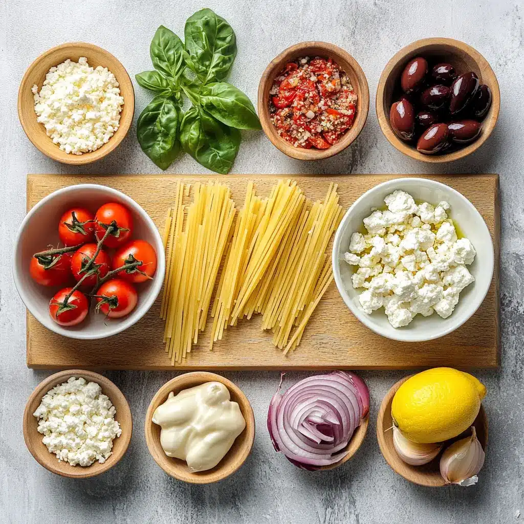 GREEK SPAGHETTI centered hero view, clean and uncluttered