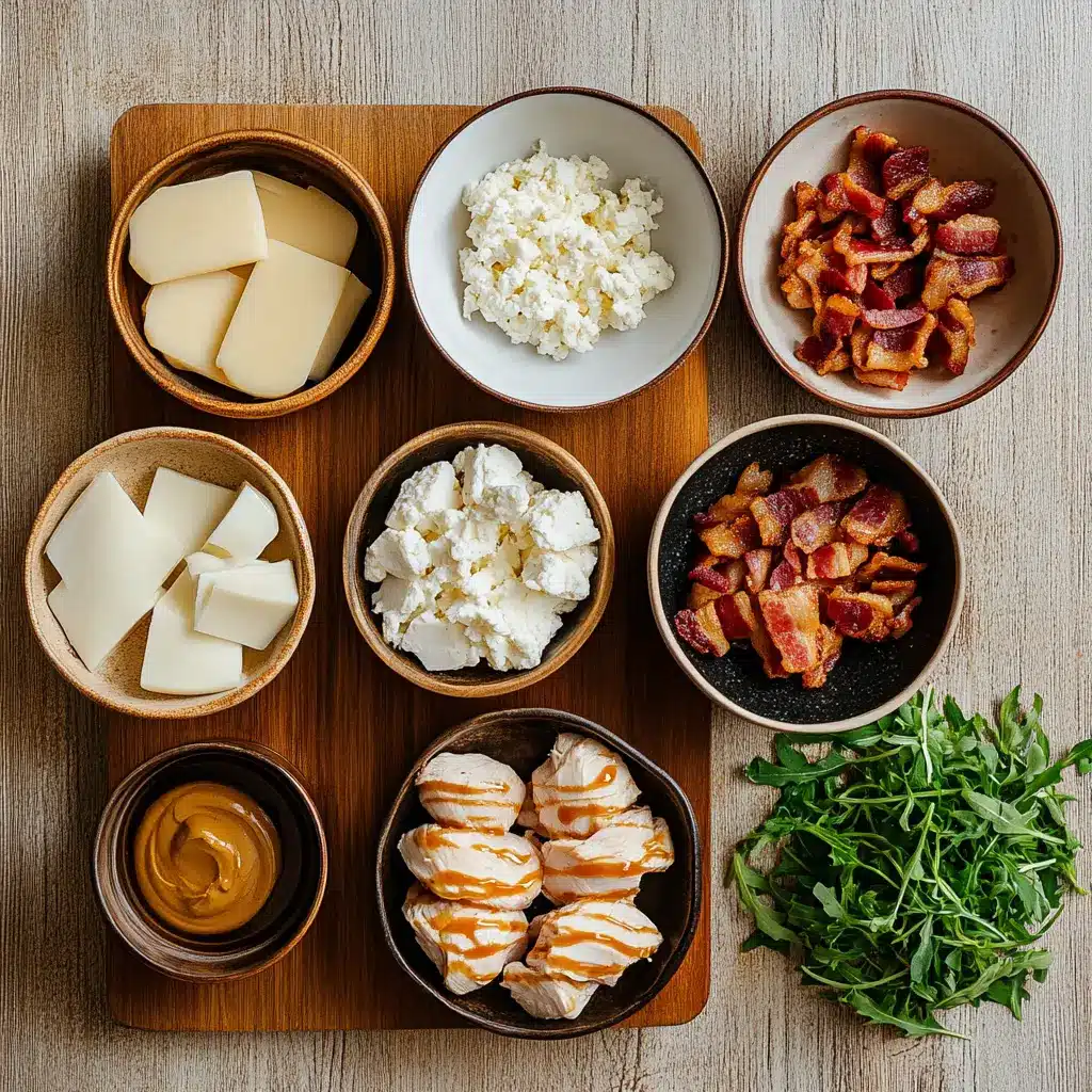 Maple Chicken Bacon Sliders ingredients displayed