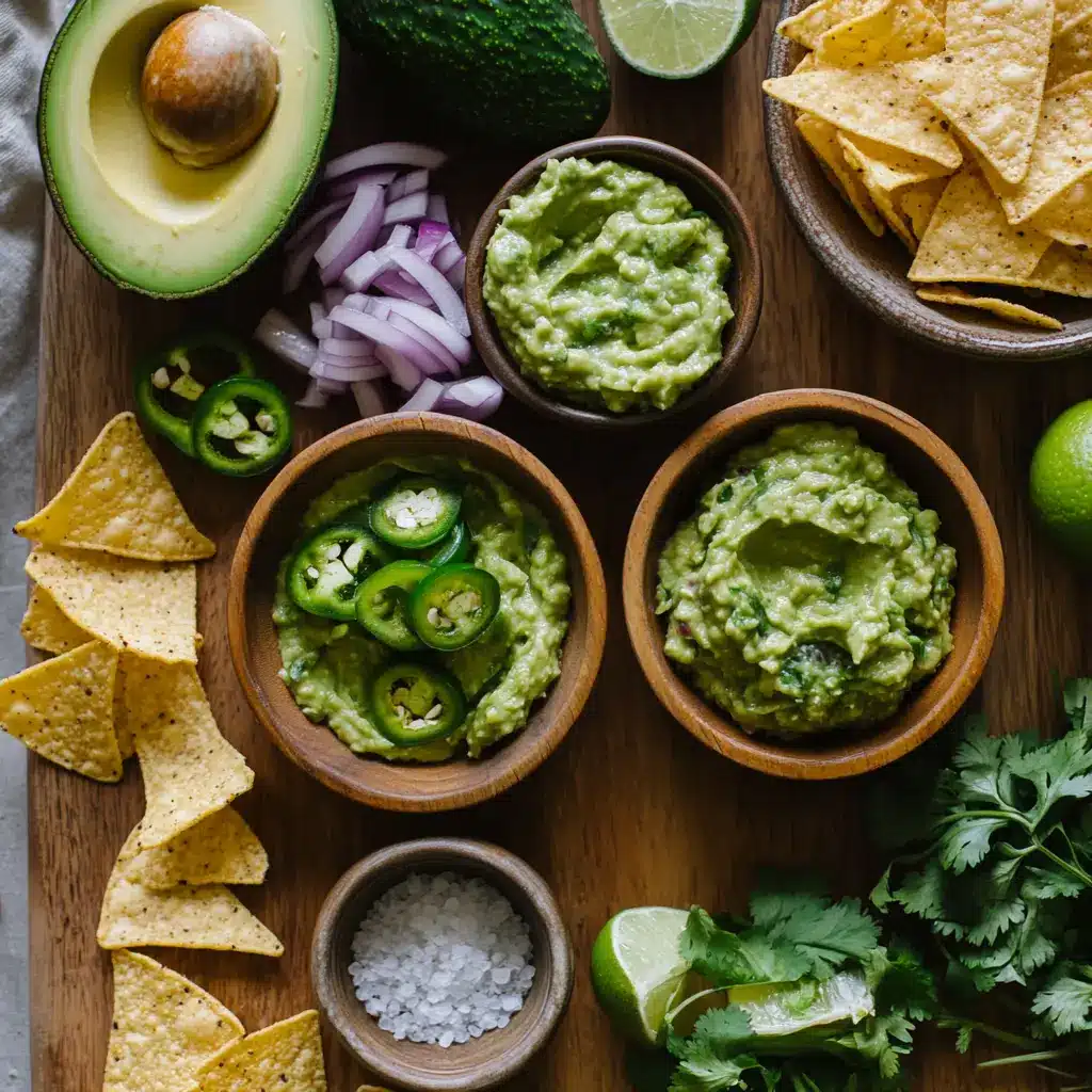 THE BEST GUACAMOLE RECIPE centered hero view, clean and uncluttered