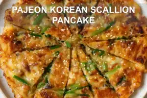 PAJEON KOREAN SCALLION PANCAKE centered hero view, clean and uncluttered