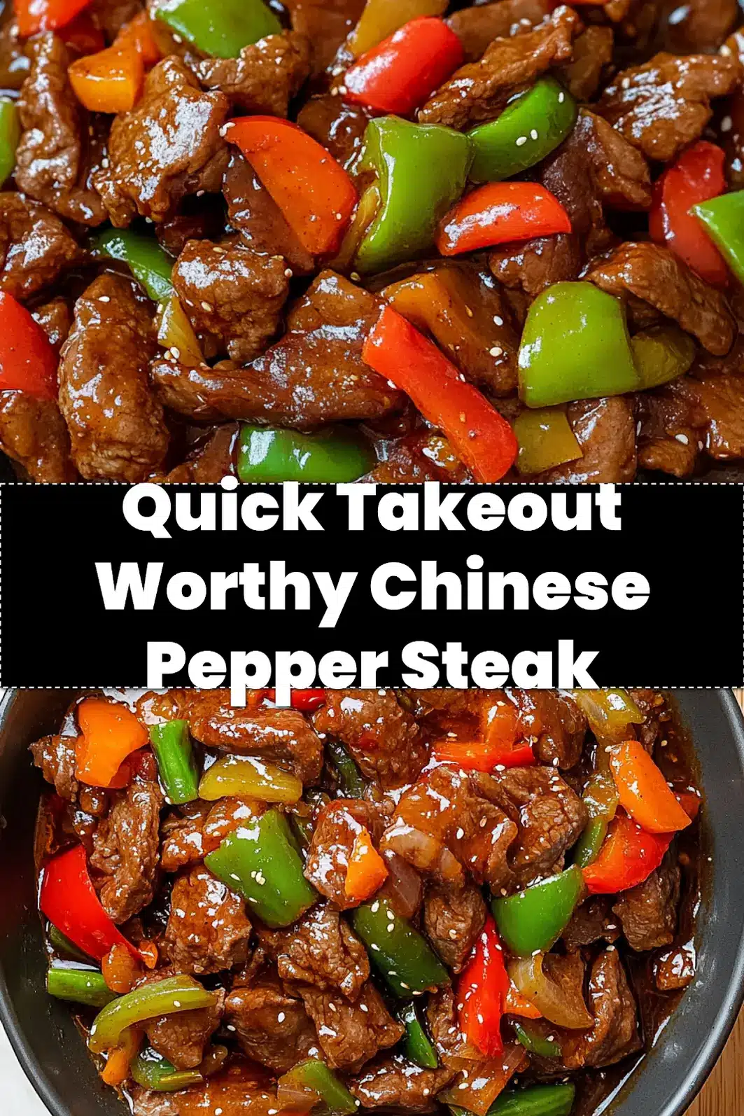 TAKEOUT WORTHY CHINESE PEPPER STEAK centered hero view, clean and uncluttered_pin
