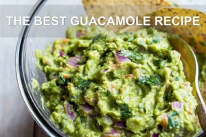 THE BEST GUACAMOLE RECIPE centered hero view, clean and uncluttered