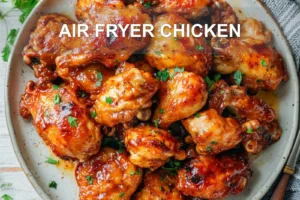 AIR FRYER CHICKEN centered hero view, clean and uncluttered