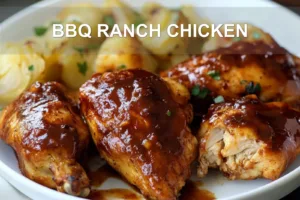 BBQ RANCH CHICKEN centered hero view, clean and uncluttered