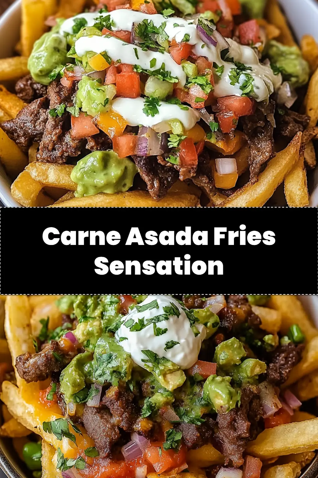 CARNE ASADA FRIES centered hero view, clean and uncluttered_pin