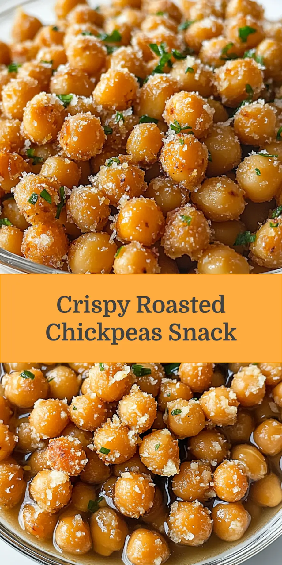 CRISPY ROASTED CHICKPEAS centered hero view, clean and uncluttered_pin