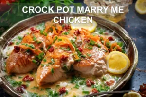 CROCK POT MARRY ME CHICKEN centered hero view, clean and uncluttered