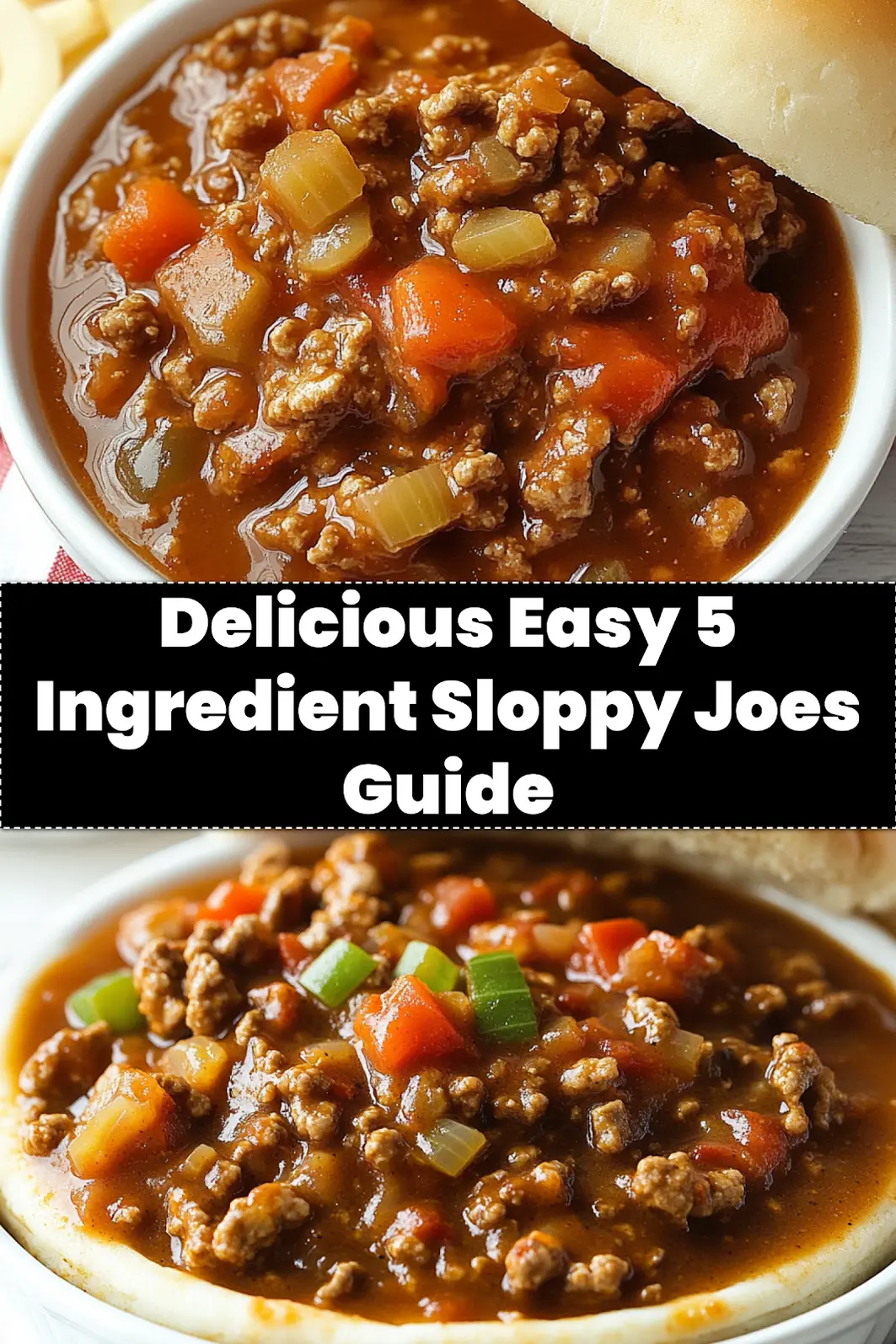 EASY 5 INGREDIENT SLOPPY JOES centered hero view, clean and uncluttered_pin