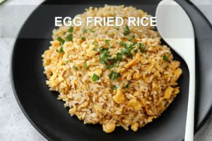 EGG FRIED RICE centered hero view, clean and uncluttered
