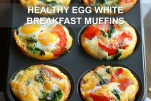 How to Make Healthy Egg White Breakfast Muffins HEALTHY EGG WHITE BREAKFAST MUFFINS centered hero view, clean and uncluttered