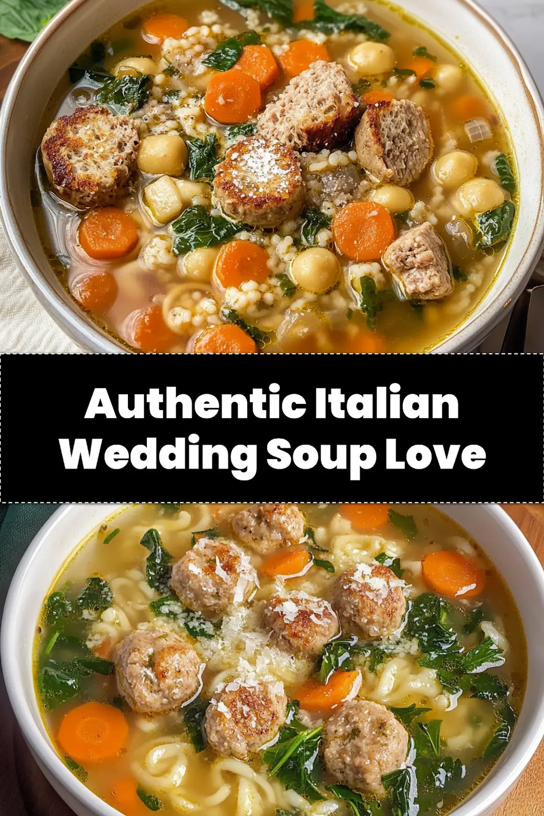 Italian Wedding Soup centered hero view, clean and uncluttered_pin